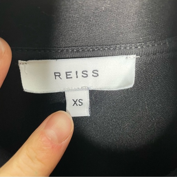 REISS Etta 1/2 Zip Pullover In Black Womens XS - Picture 4 of 9